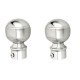 Ferio Stainless Steel Matte And Mirror Finish Curtain Finials For Door And Window Curtain Finials For 1 Inch Rod 1 Set (Pack Of 2 Pcs)