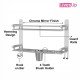 Ferio Stainless Steel 5 in 1 Bathroom Shelf Shelves Tumbler Holder | Towel Bar and Toothpaste Stand and Napkin Hanger Bathroom Accessories Silver - ( 16*5 Inch - Pack of 1 )