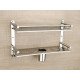 Ferio Stainless Steel 5 in 1 Bathroom Shelf Shelves Tumbler Holder | Towel Bar and Toothpaste Stand and Napkin Hanger Bathroom Accessories Silver - ( 16*5 Inch - Pack of 1 )