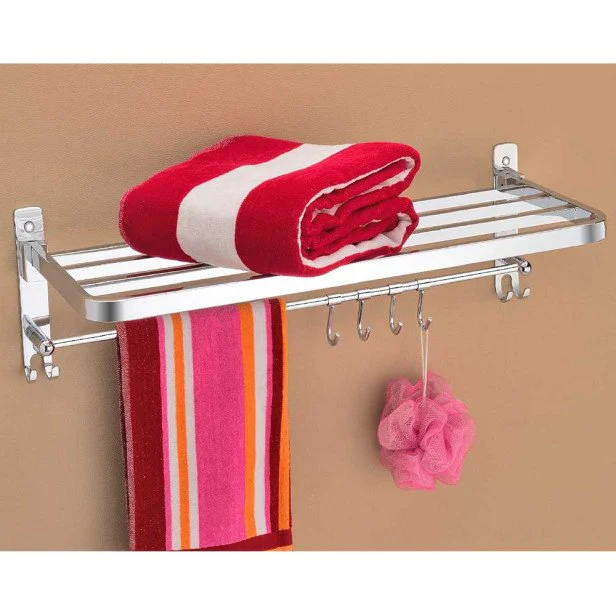 24 Inch Stainless Steel Folding Towel Rack For Bathroom