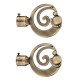 Ferio Zinc and Diamond Curtain Finials for Door and Window Accessories 1 inch Rod Size Only Finials Home Decor Brass Antique (Pack of 2)