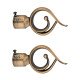 Ferio Curtain Finials Zinc Alloy for Door and Window Fitting For 1 Inch Rod Pocket Size Only Finials For Home Décor Antique Brass Finish (Pack Of 2)