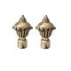 Ferio Curtain Bracket Round Design Zinc Alloy For Window and Door For 1 Inch Rod Pocket Size Without Curtain Brackets Holders Antique Brass Finish (Pack OF 2)