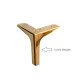 Ferio Sofa leg Golden Glossy Finish 3 Inch Sofa Stainless Steel Heavy Model Y Design Sofa Table Furniture Leg for Furniture Fitting Sofa Hardware Leg Set of 4