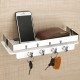 Ferio Acrylic Multipurpose Bathroom Shelf-Rack/Key Holder/Decorative Wall Shelf(12 x 4 in)