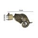 Ferio Elephant  Zinc Antique Brass Rajwadi Designer Heavy Curtain Finials for Single Rod 1 Inch - 1 Pairs (2 Pcs) Curtain Brackets/Holders Set for Door and Window