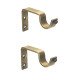 Ferio Stainless Steel Brass Antique Heavy Curtain Bracket Brass / Curtain Rod Holder For Door And Window 1 Inch Rod 1 Set (2 Pcs) 2*12 Size