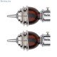 Ferio Curtain Finials Stainless Steel for Door and Window Fitting for 1 Inch Rod Size Without Curtain Brackets and Holder Copper and Mirror Finish (Pack of 2)