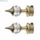 Arena Curtain Finials Aluminum Diamond For Door and Window Fitting Home for 1 Inch Rod For Home décor Improvement Brass Antique (1 Pair)