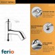 Ferio Fully Brass Pillar Single Lever Bib Cock Cello Model for Wash Basin Tap and Kitchen Sink Faucet with Brass Wall Flange & Teflon Tape for Basin Faucet, Bathroom & Kitchen Mirror Chrome Finish Pack of 1