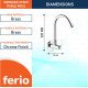 Ferio Full Brass Sink Cock Tap for Kitchen basin Chrome Finished Wall Mounted Sink Cock For Bathroom Kitchen Washbasin tap Faucets Taps with Foam Flow 15mm (Silver) with flange Pack Of 1