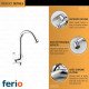 Ferio Deck-mount Single-Handle Swan Neck Pillar Cock Was Basin Tap Premium Brass Chrome Finish Kitchen And Bathroom Faucet with Swivel Spout Water Foam Flow Tap with Free Flange