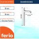 Ferio Deck-Mount Single-Handle High Neck Pillar Cocktail Tap For Was Basin Tap For Kitchen Sink Premium Brass Chrome Finish Kitchen And Bathroom Faucet With Swivel Spout - Silver Pack Of 1