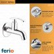 Ferio Brass Bib Cock Cello Model Bib Tap For Bathrooms, Washing Areas, Gardens, Wash Basin Tap Disc Quarter Turn Home Fitting Faucet Chrome Plated Pack Of 1 Pics ( Fully Brass )