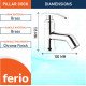 Ferio Brass Pillar Bib Cock Tap Faucet Deck Mounted for Wash Basin and Bathroom Cello Model For Wash Basin Tap, Sink Tap Disc Quarter Turn Home Fitting Chrome Plated Pack Of 1 Pics ( Fully Brass )