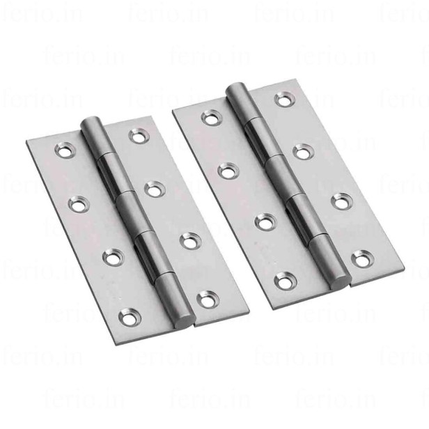 Ferio Heavy Duty Stainless Steel Door / Cabinet Butt Hinges 5 inch x 12 Gauge/2.5 mm Thickness, Slow Movement Hinges 5"x12 Satin Matt Finish (Pack of 2)