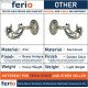 Ferio Zinc Antique Brass Rajwadi Designer Heavy Supports for Single Rod 1 Inch - 1 Pairs (2 Pcs) Curtain Brackets | Curtain Holders Set for Door and Window 