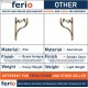 Ferio Double Curtain Brackets Zinc Antique Brass Rajwadi Designer Heavy Curtain Supports For Door And Window Curtain Brackets Set Holder For 1 Inch Rod 1 Set (Pack Of 2 Pcs)