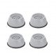 Ferio Washer Dryer Anti Vibration Pads with Suction Cup Feet, Fridge Washing Machine Leveling Feet Anti Walk Pads Shock Absorber Furniture Lifting Base(4 Piece).