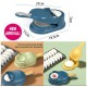 Ferio 2 in 1 Dumpling Maker Momos Maker Machine, Dumpling Skin Press Mould for Gujiya Ghughra Momos Making,Mould Machine, Kitchen Dumpling Interchangeable Fineness Full Blue And White Color  (Pack of 1 )