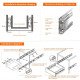 Ferio 20 Inches Telescopic Drawer Channel | Rust Free | 600mm Ball Bearing Soundless Modular Kitchen Drawer Slides Side Mount Rails/Telescopic Slide/Drawer Channels Pack of 1 Set (2 pcs)