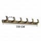 FERIO Zinc 6 Pin Heavy Hook Cloth Hanger Door Wall Hooks Rail for Hanging Clothes, Bathroom Cloth Hooks Hanger Door Wall Bedroom Bathroom Robe Hooks (Pack of 1, Brass Antique)