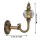 FERIO Curtain Rod Holder Aluminum and Crystal Diamond for Door and Window Fitting For 1 Inch Rod Pocket Size for Home Décor Brass Antique (Pack of 2)