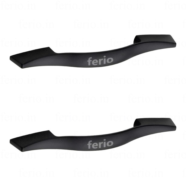 Ferio 4 Inch 96 MM Matte Black Finish Zinc Alloy Material Cabinet Handle Wardrobe Handle Drawer Handle Window Handle for Home/Hotel/Office (Set Of 2 Pcs)