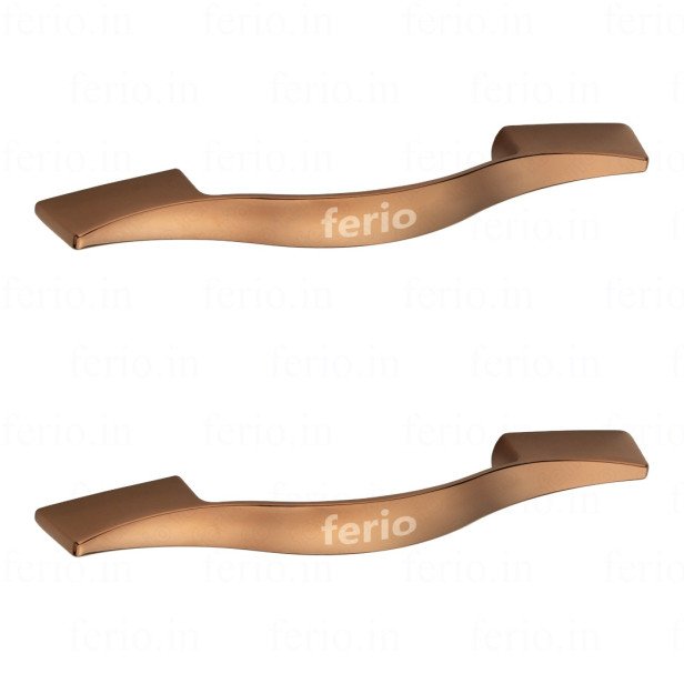 Ferio 8 Inch 160 MM Rose Gold Finish Zinc Alloy Material Cabinet Handle Wardrobe Handle Drawer Handle Window Handle for Home/Hotel/Office (Set Of 2 Pcs)