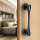 Ferio 8 Inch 192 MM Door Handles for Main Door | Glass Door Handle | Pull- Push Handles for All Doors of House Office Hotels Door & Home Décor Black Finish (Pack Of 1)