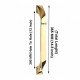 Ferio 12 Inch 300 MM Zinc Alloy Polo Door Handles For Main Door Handle | Glass Door Handle | Glass Door Decorative Pull Handle For All The Doors Of Houses Office Home Décor Gold (PVD )Finish (Pack Of 1)