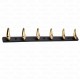 Ferio 6 Pin Bathroom Cloth Hanger Zinc Alloy Wall Mounted Bedroom Cloth Hanger Cloth Wall Hook, Door Hooks Rail for Hanging Keys, Clothes, Towel Black & Gold (Pack Of 1)