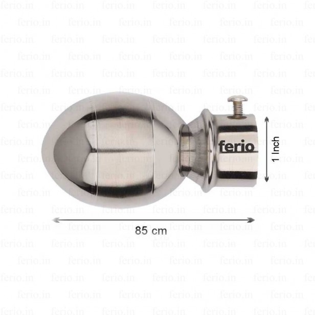 Ferio Curtain Bracket Parda Holder Stainless Steel For Door And Window Fitting For 1 Inch Rod Pocket Size Only Finals Set Silver Finish (Pack Of 2)	