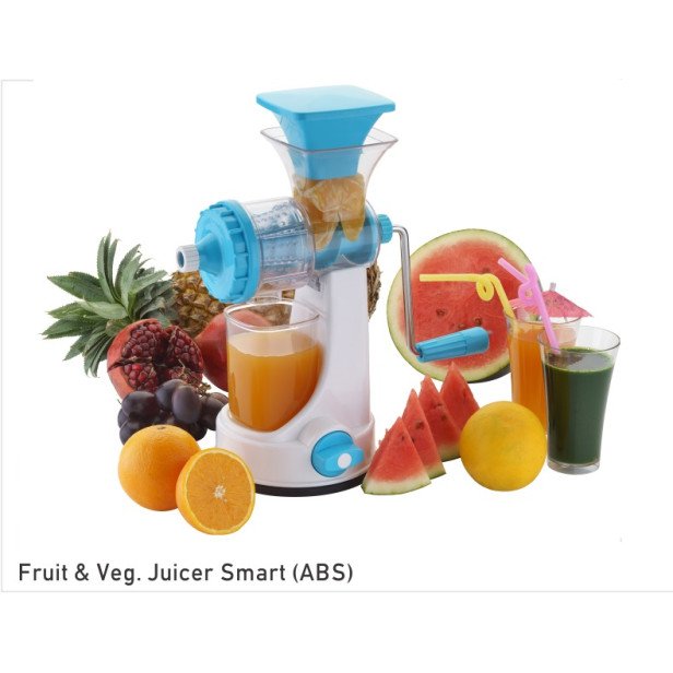 Ferio Hand Juicer Manual for All Types of Modern Fruit & Vegetable with Steel Handle Vacuum Locking System, Shake, Smoothies, Travel Juicer for All Fruits and Vegetable Multicolor (Pack Of 1)