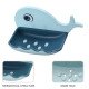 Ferio Fish Design Soap Dish Case for Bathroom Kitchen Kids Self-Adhesive Sticker Soap Dish Holder Water Drain Plastic - (Set of 2 Pcs) Multicolor