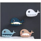 Ferio Fish Design Soap Dish Case for Bathroom Kitchen Kids Self-Adhesive Sticker Soap Dish Holder Water Drain Plastic - (Set of 2 Pcs) Multicolor