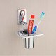 Ferio Wall Mounted Stainless Steel Tooth Brush Holder/Tumbler Holder Stand Bathroom Accessories Chrome Finish ( Pack Of 1 )