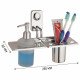 Ferio Stainless Steel Tumbler Holder Tooth Brush Holder Tumbler Stand And  Liquids Soap Dispenser Bathroom Accessories Anti Rust (Chrome Finish) - Pack Of 1