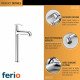 Ferio  Brass Chrome Finish Deck-Mount Single-Handle Wash Basin Tall Body Tap Pillar Cock Premium For Kitchen And Bathroom Faucet With Swivel Spout Pack Of 1