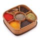 Ferio Plastic Masala Box Spice Rack Box 7 Sections Multipurpose Dabba for Keeping Spices | Spice Box for Kitchen | Masala box for kitchen | Masala Container spice box - plastic -masala container for kitchen (Masala Box - 7 in 1)