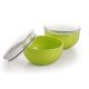 Ferio 450ML Bowl Set Snacks Serving Airtight Container with Tray and Lid Food Grade Plastic Dry Fruits/Snacks Container Storage For Home (Pack Of 4 Bowl And 1 Tray, Aqua Green)