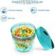 Ferio 900ml Handy Chopper with 6 blades for Effortlessly Chopping  Vegetable Fruit Nut Onion Chopper, Hand Meat Grinder Mixer Food Processor Slicer Shredder Salad Maker Vegetable Tools (1)Green