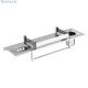 Ferio Stainless Steel 4 In 1 Multipurpose Bathroom Shelf/Rack/Towel Hanger/Tumbler Holder/Soap Dish/Bathroom Accessories (18 X 5 Inches) - Pack Of 1