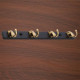 Ferio 4 Pin Zinc Bathroom Cloth Hooks Hanger Door Wall Bedroom Bathroom Robe Hooks Rail for Hanging Keys, Clothes, Towel Hook (Gold nd Black ) (Pack of 1)