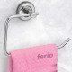 Ferio C- Shaped Rectangle Napkin Ring for Wash Basin Stainless Steel Napkin Holder and Ring, Towel Hanger and Hodler for Bathroom Accessories and Washbasin (Chrome, Pack of 1)