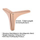 Ferio Heavy Duty Stainless Steel Rose Gold Sofa Leg for Furniture  Fitting Sofa Hardware Leg  Sofa Table 4 Inch Golden Finish - Set of 4 Pic (4 Inch, Rose Gold)