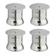 Ferio Stainless Steel Sofa Leg 65 MM Round 3 Inch Legs for Sofa Furniture Leg for Home Sofa legs  Hardware  Home Improvement - Silver Glossy ( Pack of - 4 Pic )