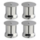 Ferio Stainless Steel Sofa Leg 65 MM Round 4 Inch Legs for Sofa Furniture Leg for Home Sofalegs: Hardware: Home: Improvement - Silver Glossy ( 4 Inch . Pack of - 4 Pic )